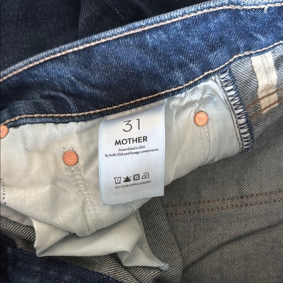 MOTHER Blue Straight Leg Jeans Classic Style - Picture 3 of 16